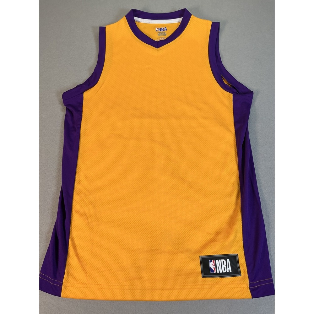 NBA Youth Basketball Jersey Gold Purple Sleeveless Mesh Medium Med NWOT‎
